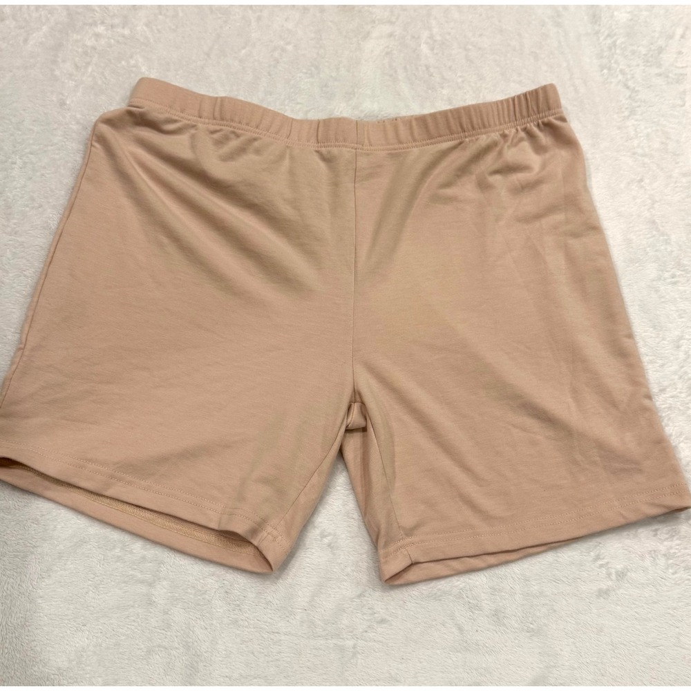 Ekouaer Womens Tan Lounge Shorts Elastic Waist Stretch Sleepwear Size 2XL